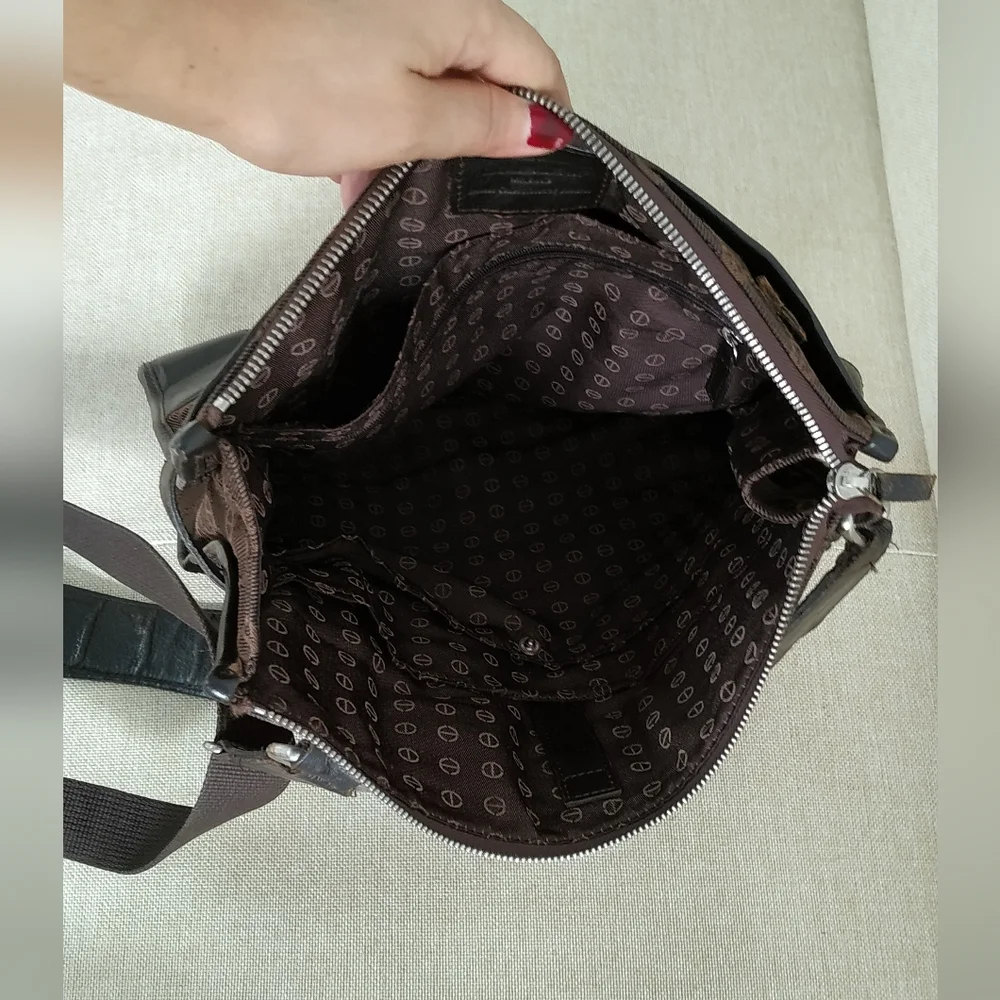 Double.M Milano Messanger Bag ( Canvas and leather mix) - Picture 14 of 17